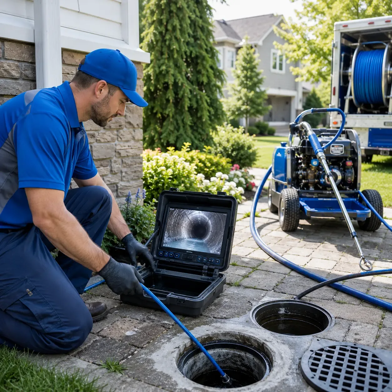 Outdoor drain cleaning professionals serving Sterling, CT
