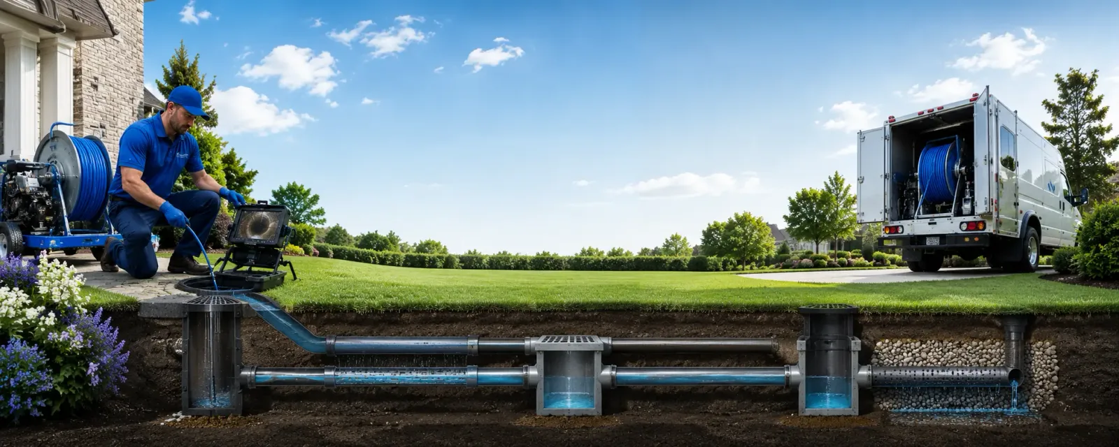 Outdoor drain cleaning information for Sterling, CT